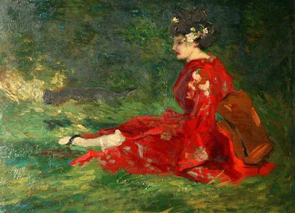The Red Kimono by Charles Conder