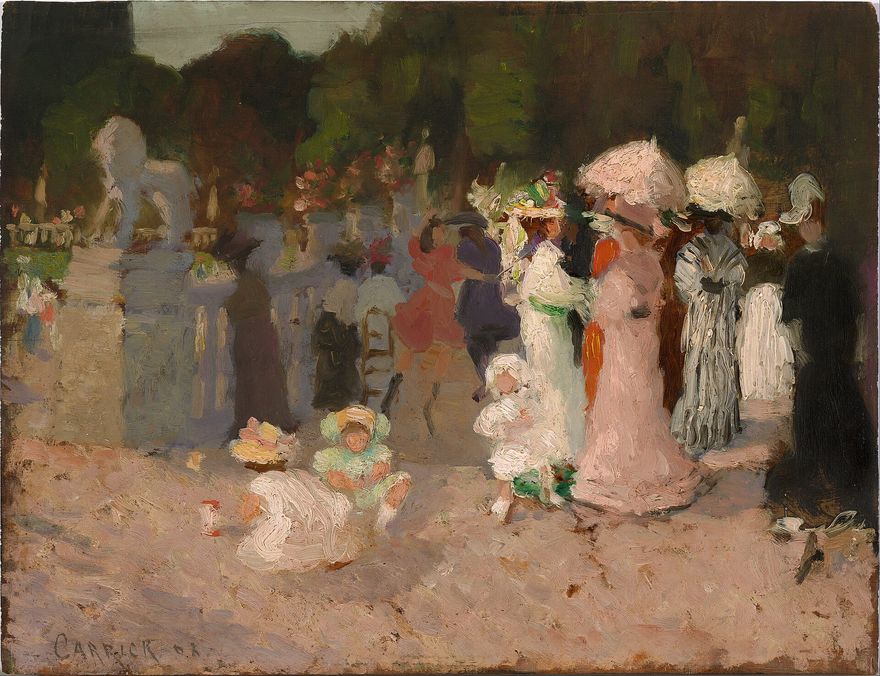 Paris park scene by Ethel Carrick